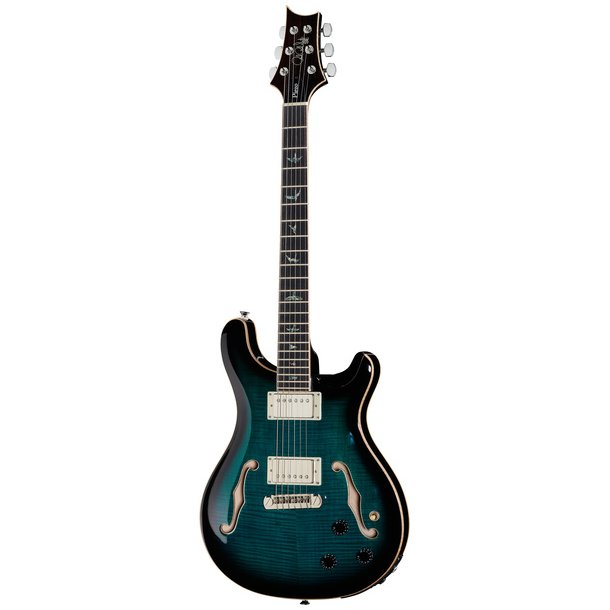 PRS SE Hollowbody II Piezo - Peacock Blue Burst